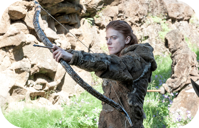 Ygritte with Recurved Replica of the Meare Heath Bow